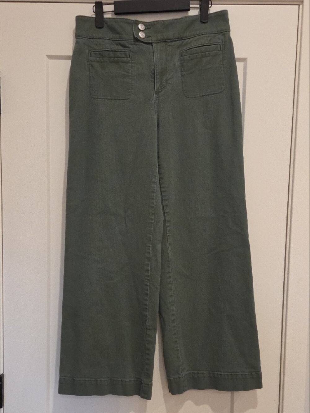 LOFT The Palmer Wide Leg Olive Pants